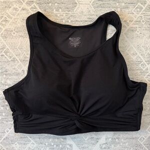 Athleta Black Twist Front Sports Bra